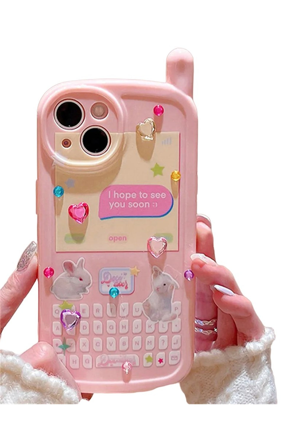 Y2k 3D Rabbit Korean iPhone Case