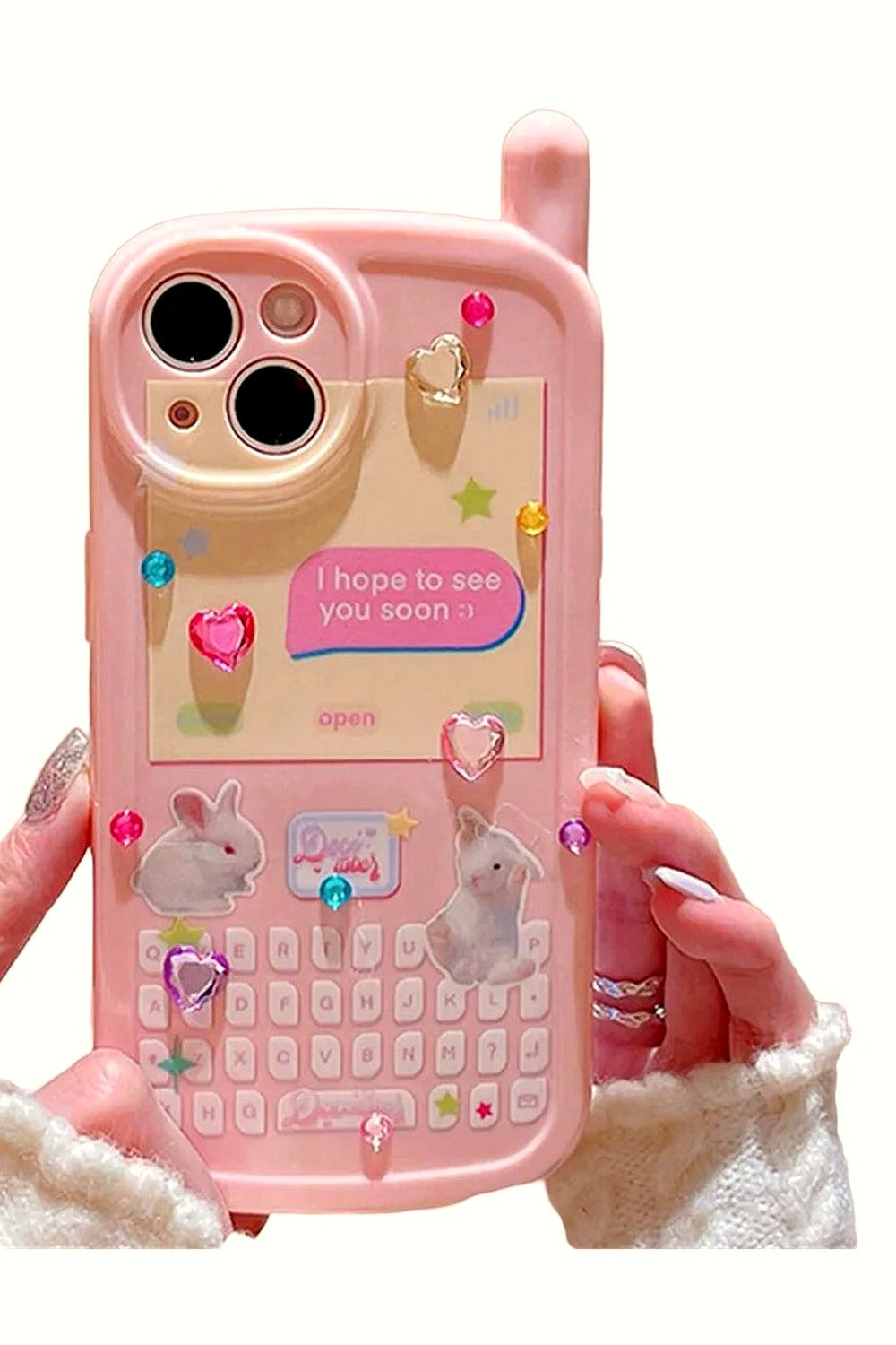 Y2k 3D Rabbit Korean iPhone Case