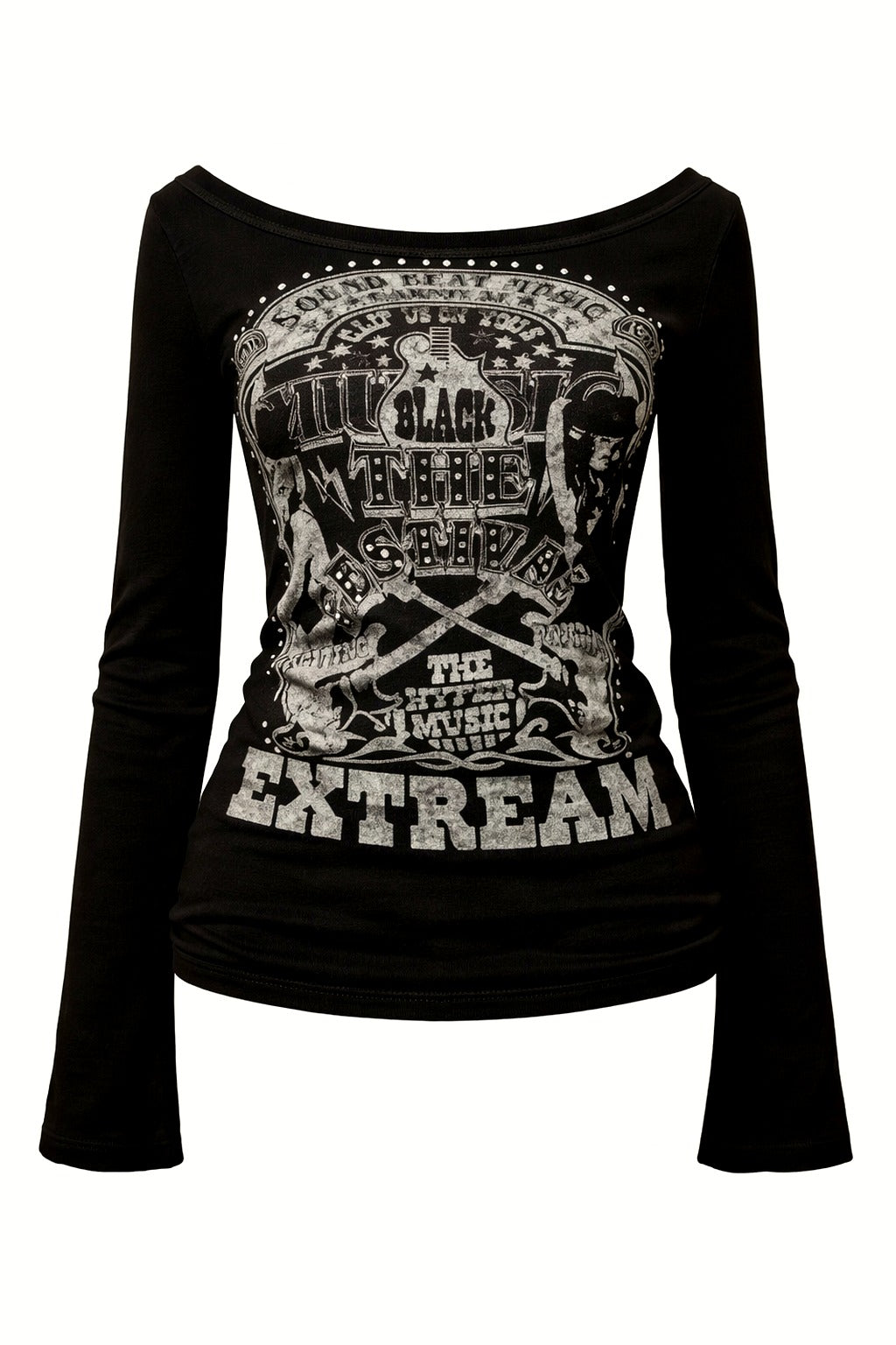 Grunge Festival Long Sleeve Top