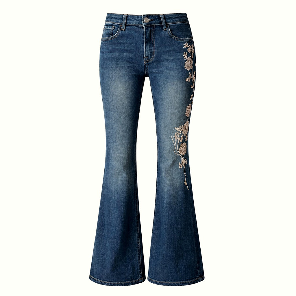 Petal Trail Embroidered Jeans