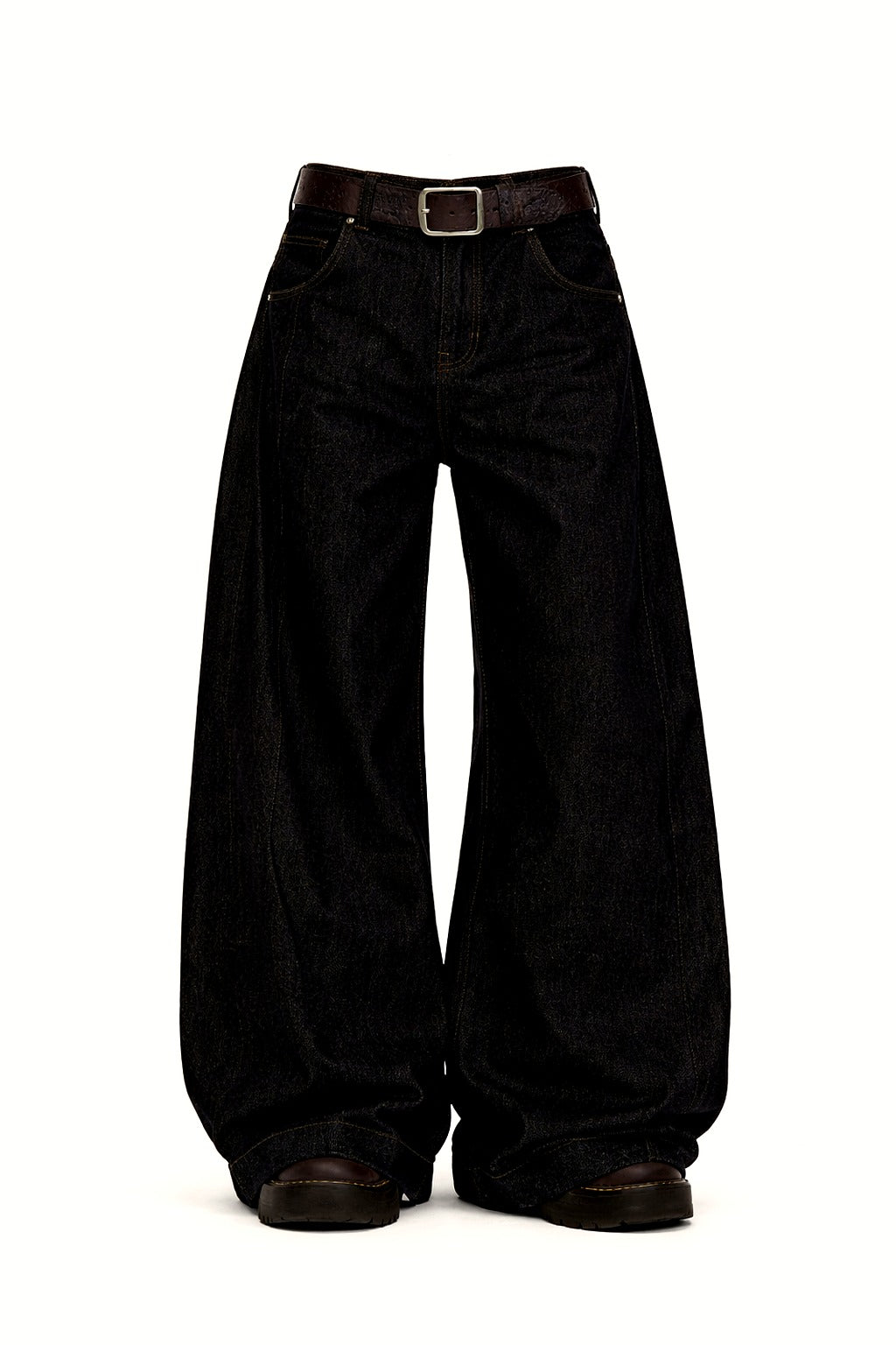 Dark Wash Slouchy Wide Leg Jeans