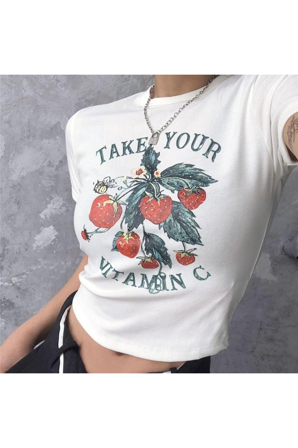 Y2k 90s Vintage Strawberry Crop Top
