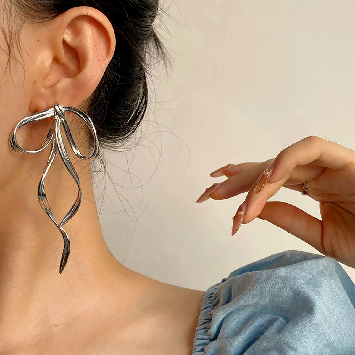 Abstract Flow Ribbon Earrings