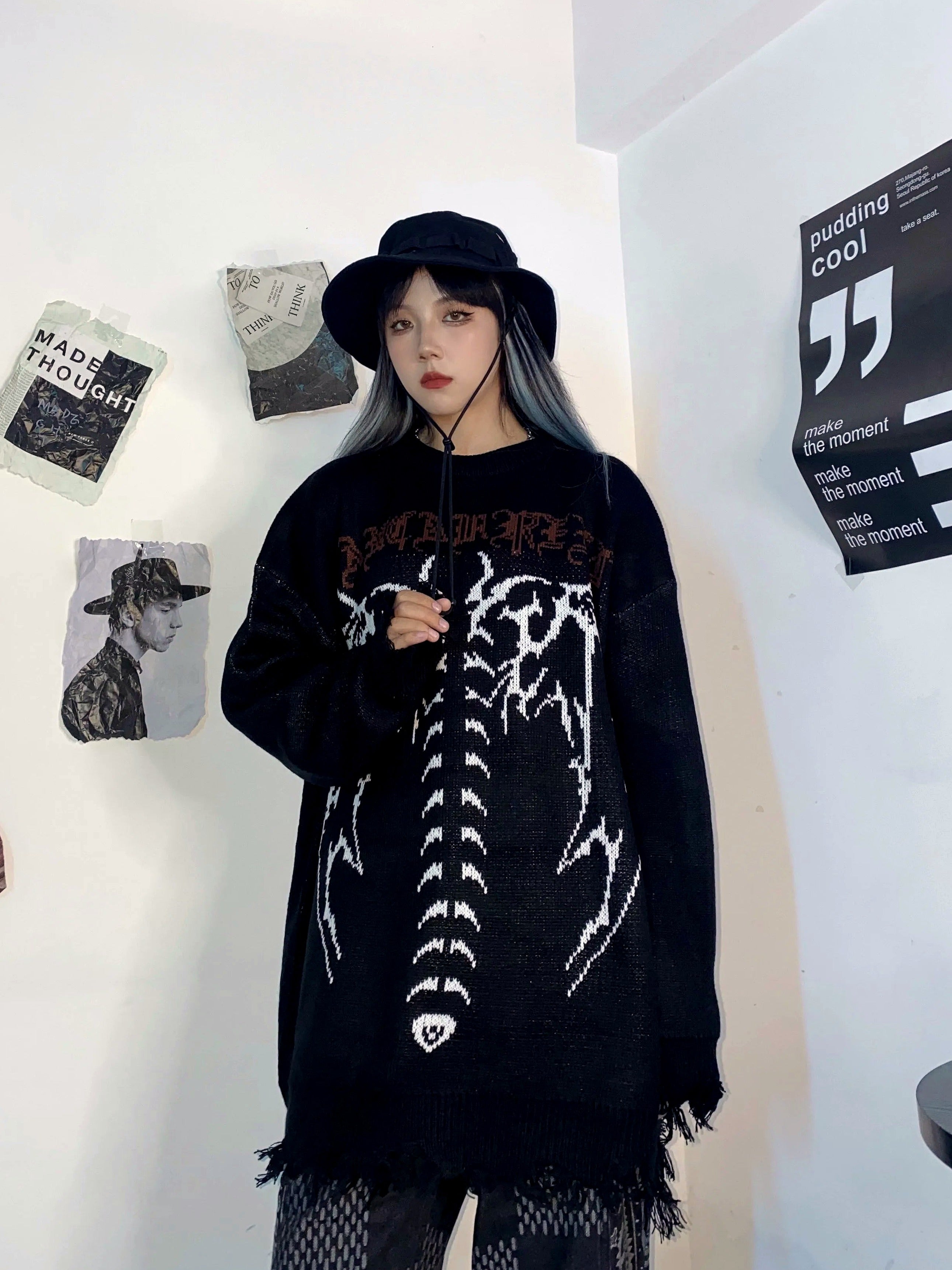 Dark Spine Gothic Knit Sweater