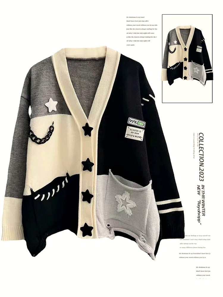 Stellar Patchwork Cardigan