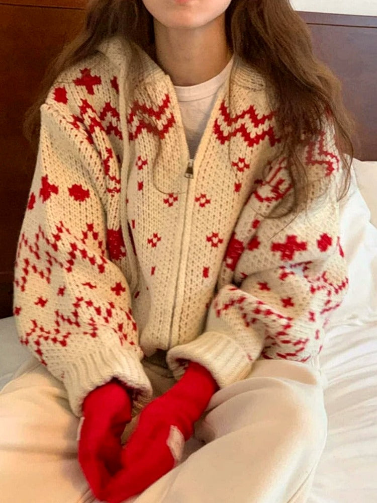 Cozy Nordic Zip Cardigan
