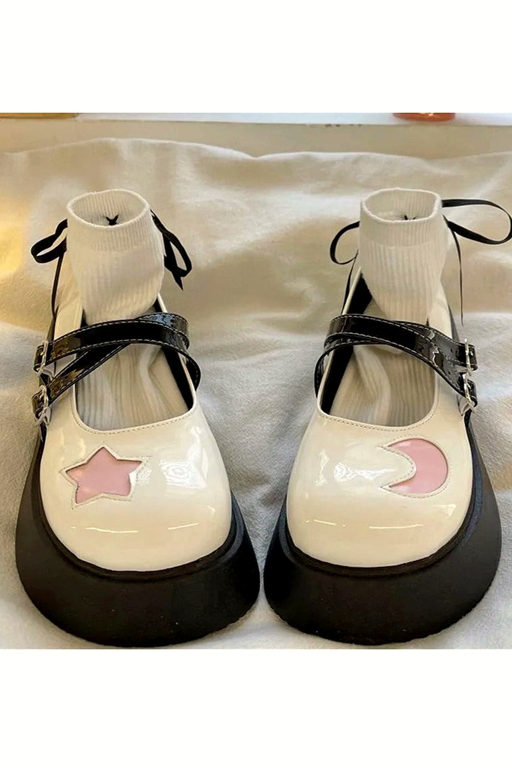 Moon & Star Kawaii Platform Mary Janes Shoes