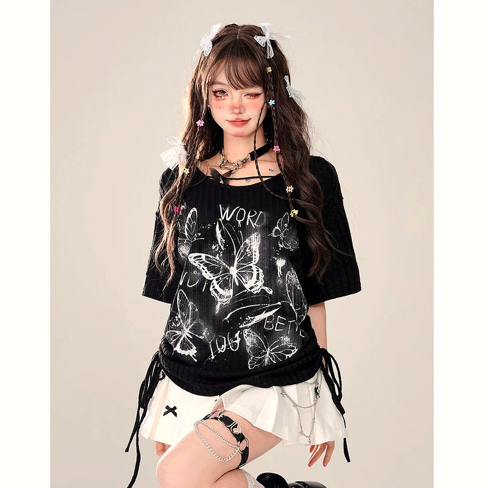 Shadow Flutter Grunge Top