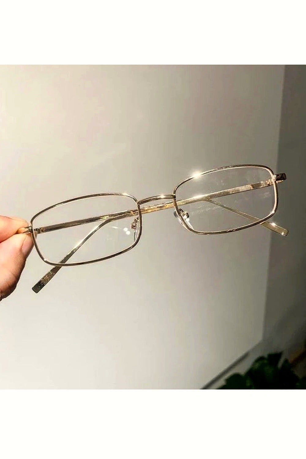 Y2k Harajuku Small Square Frame Glasses Women Retro Metal Eyeglasses Clear Reading Spectacle Blue Light Blocking Eyewear