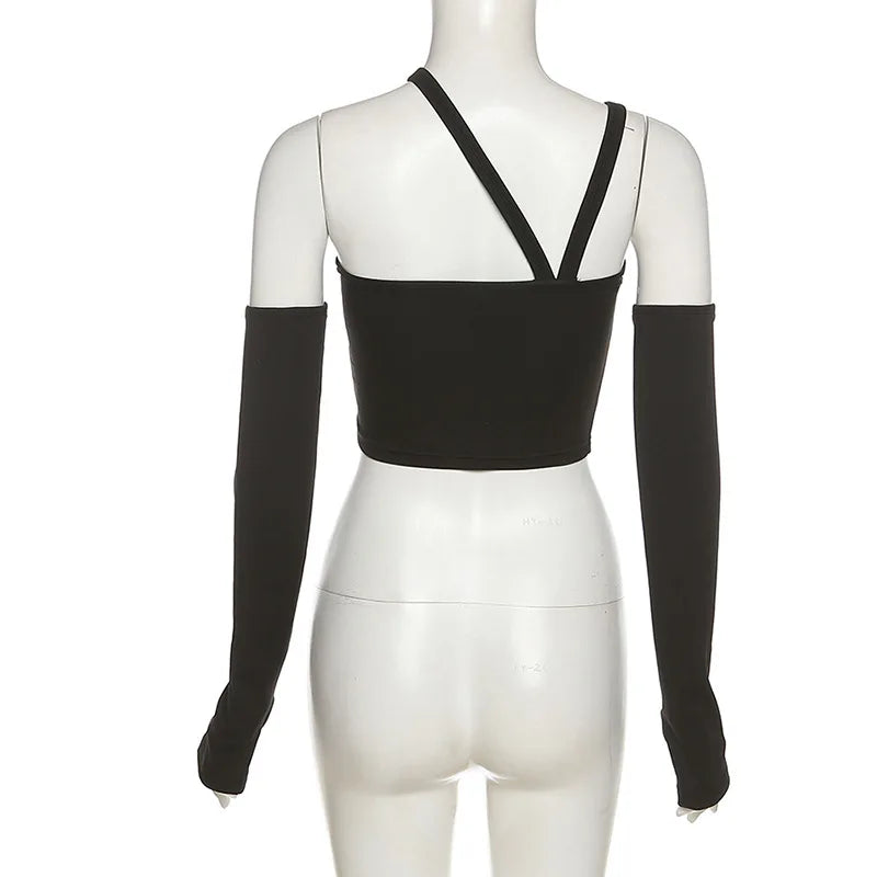 Midnattsutskuren Baddie Crop Top