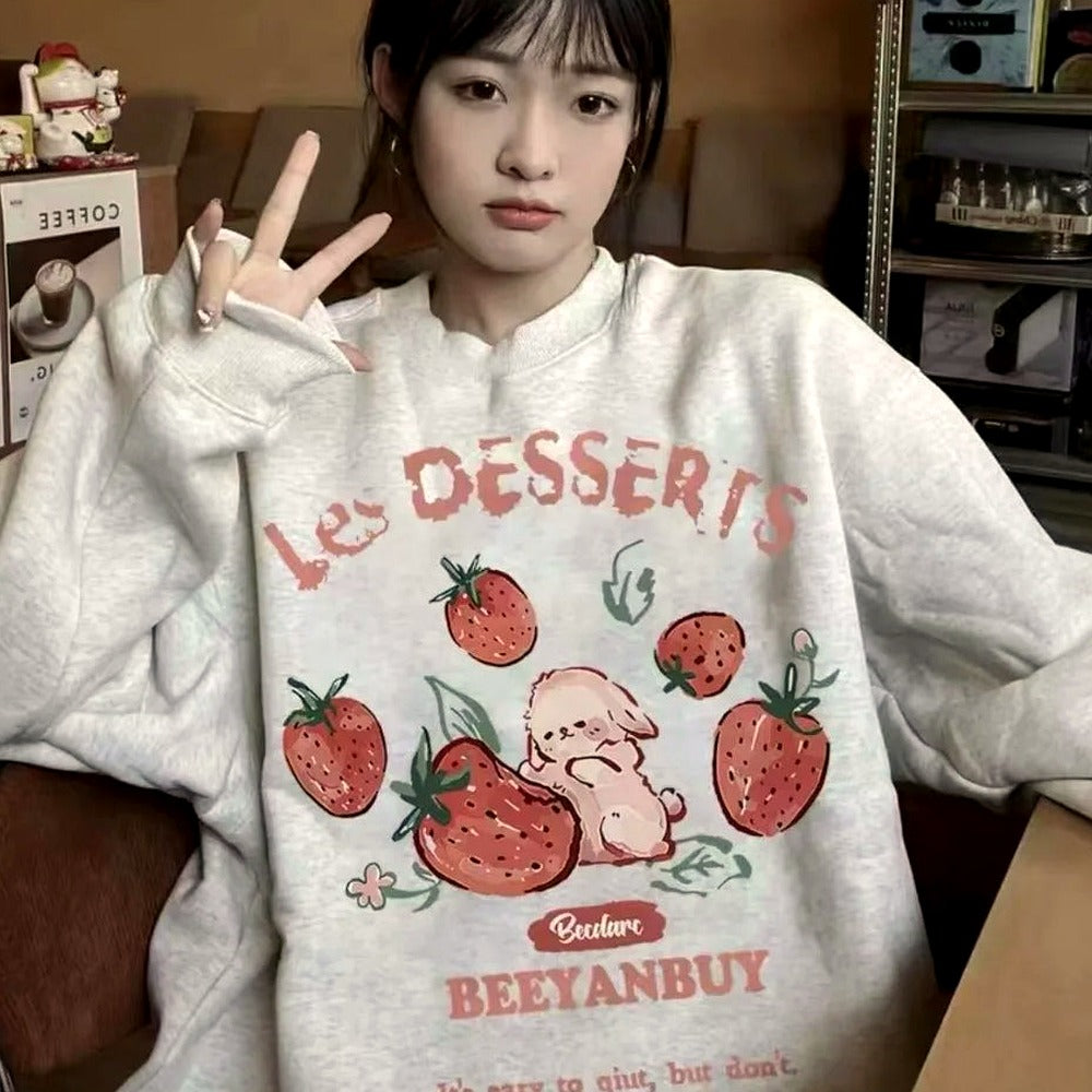 Strawberry Bunny Chocolate Sweatshirt