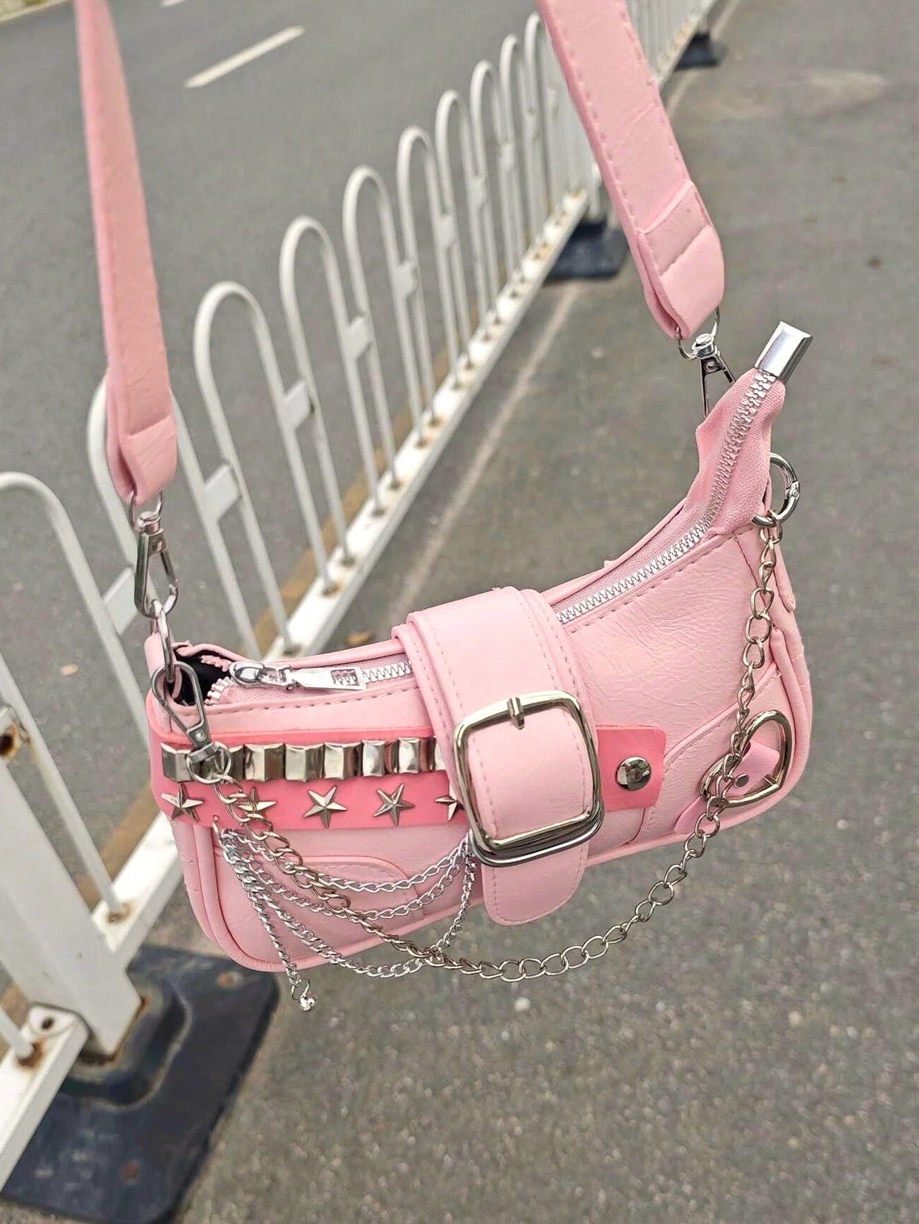 Y2K Star Studded Shoulder Bag
