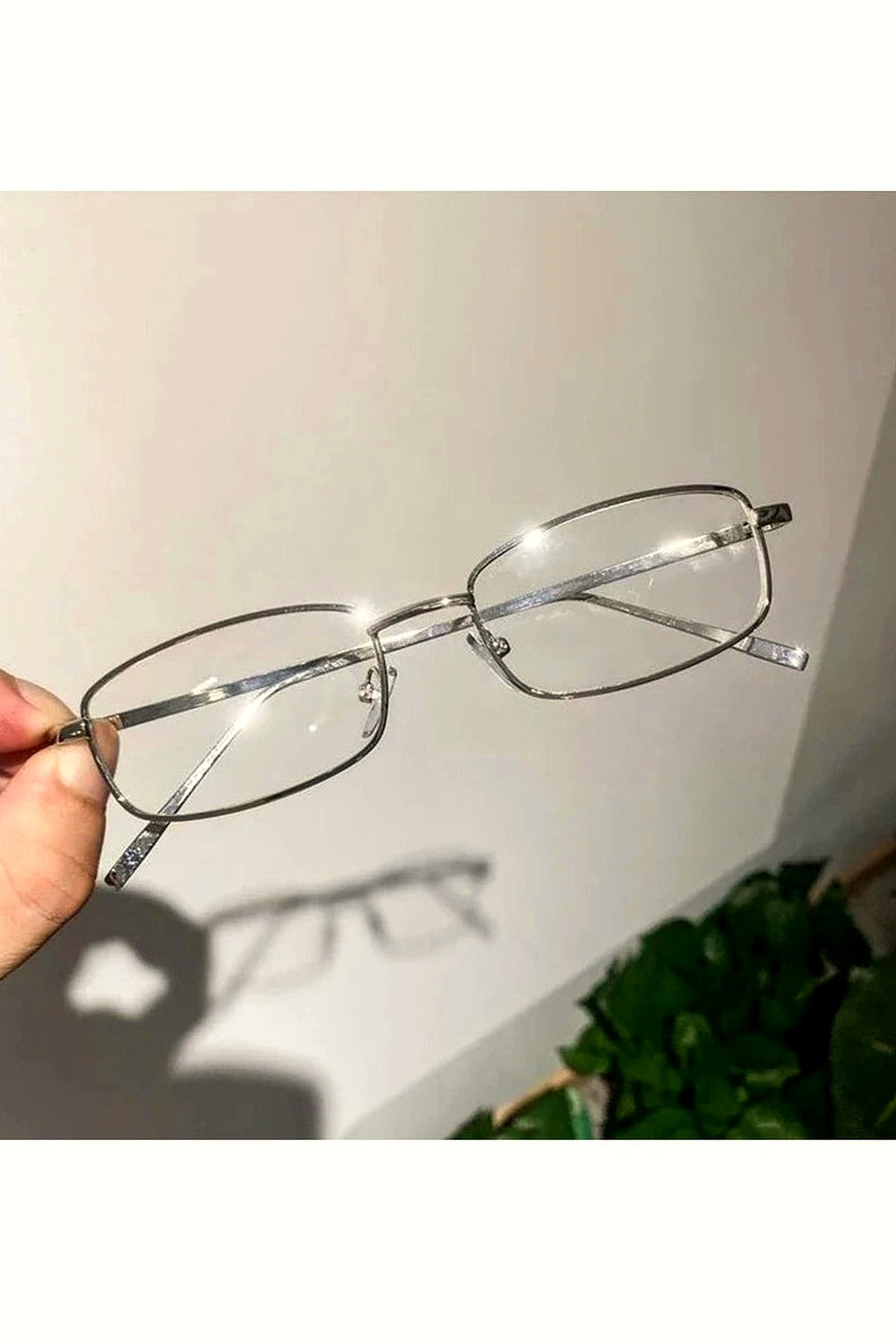 Y2k Harajuku Small Square Frame Glasses Women Retro Metal Eyeglasses Clear Reading Spectacle Blue Light Blocking Eyewear