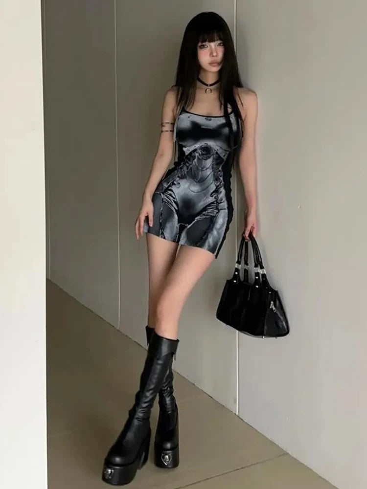 Cyberpunk Mecha Mini Dress