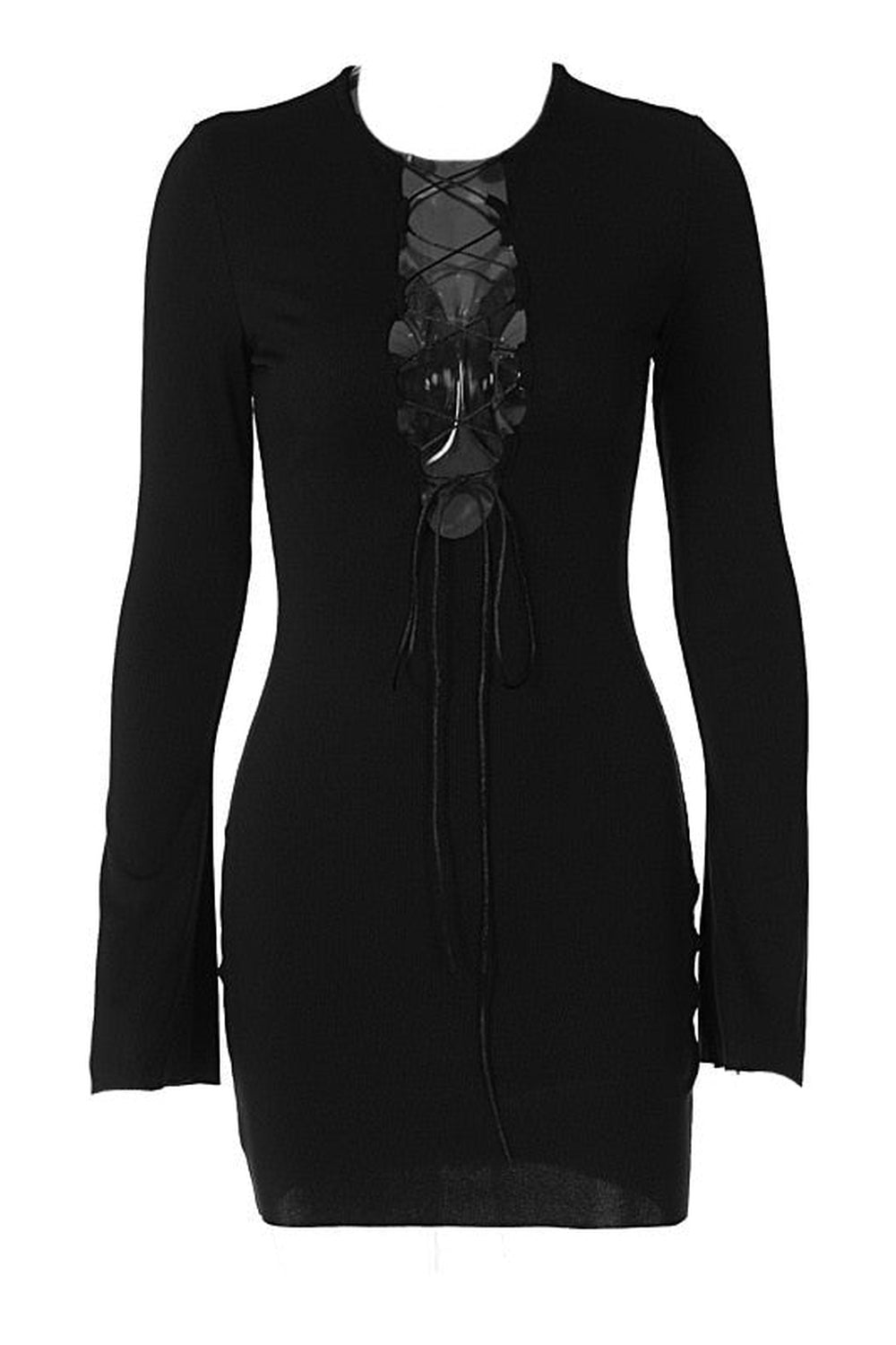 Y2k Baddie Bandage Black Mini Dress