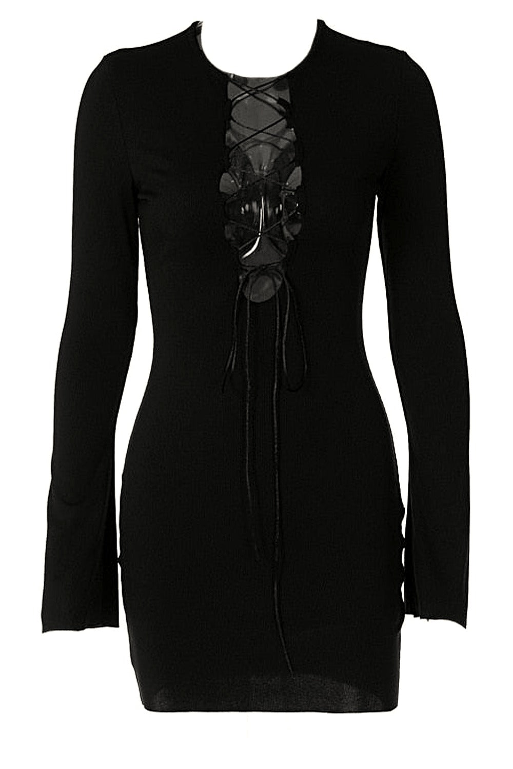 Y2k Baddie Bandage Black Mini Dress