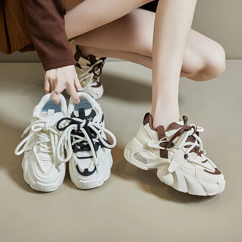 Mocha Swirl Chunky Sneakers