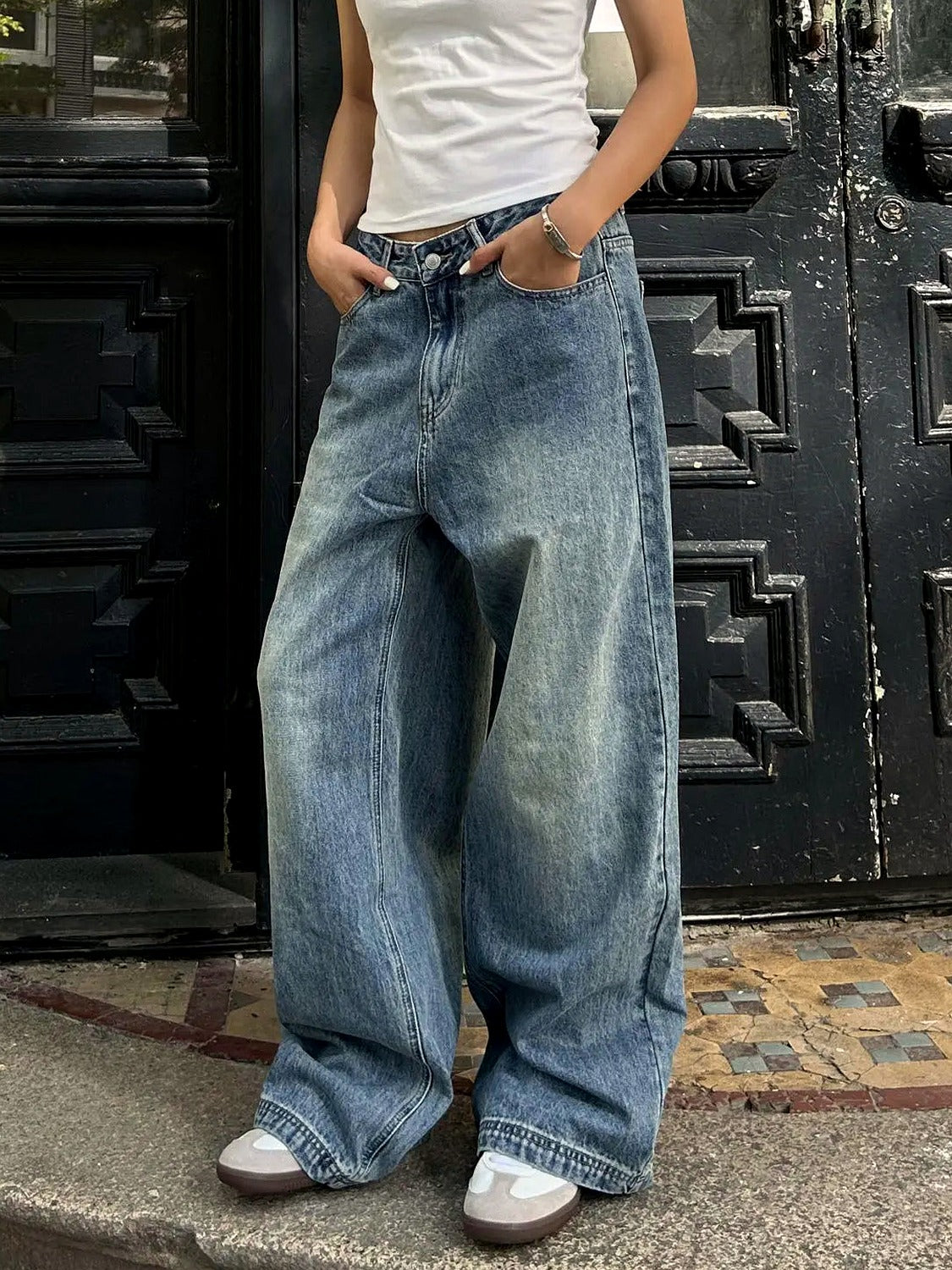 Washed Oversized Baggy Jeans