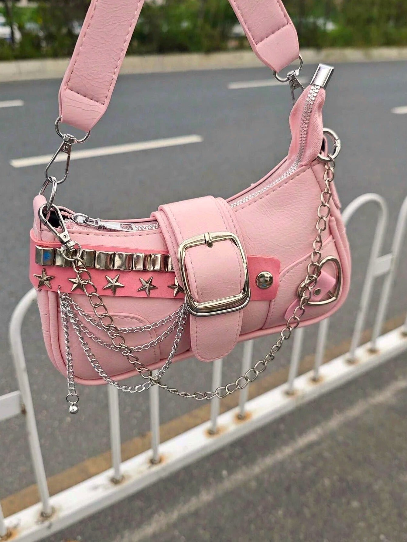 Y2K Star Studded Shoulder Bag