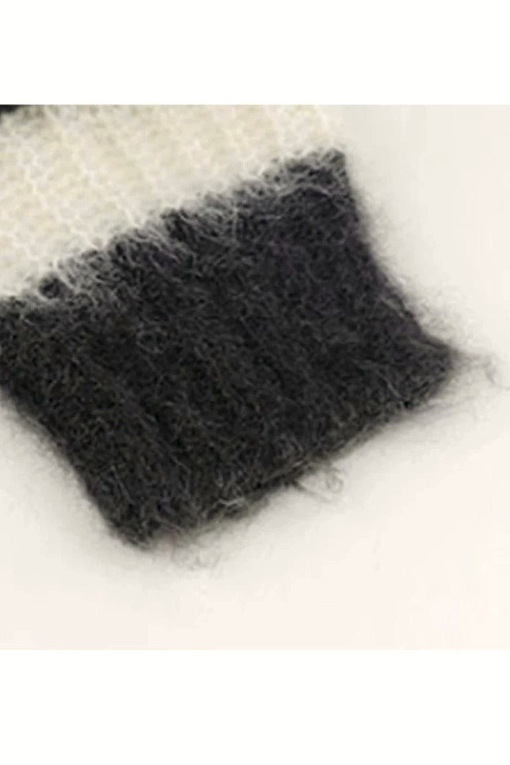Y2k Fuzzy Striped Grunge Sweater
