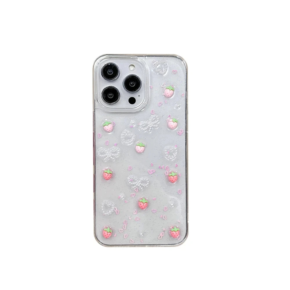 Sweet Sparkle Strawberry iPhone Case