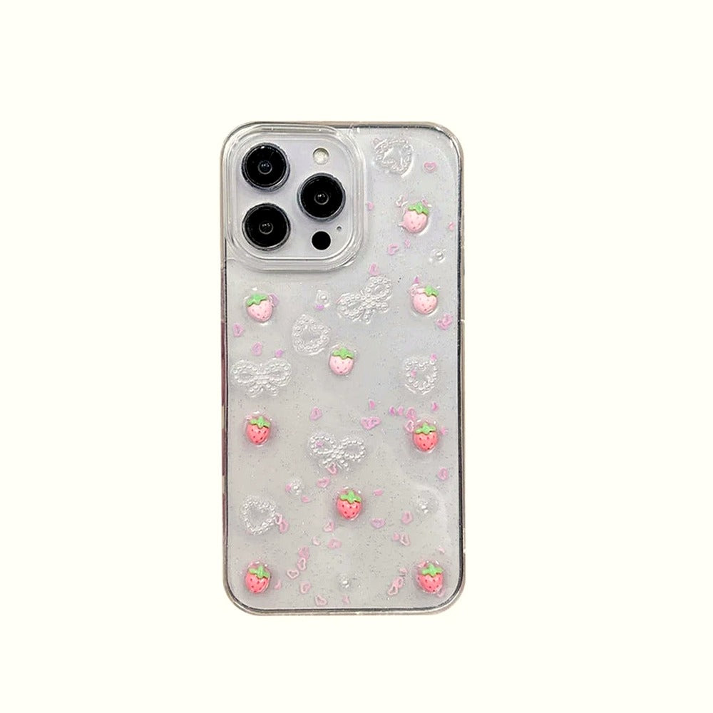 Sweet Sparkle Strawberry iPhone Case