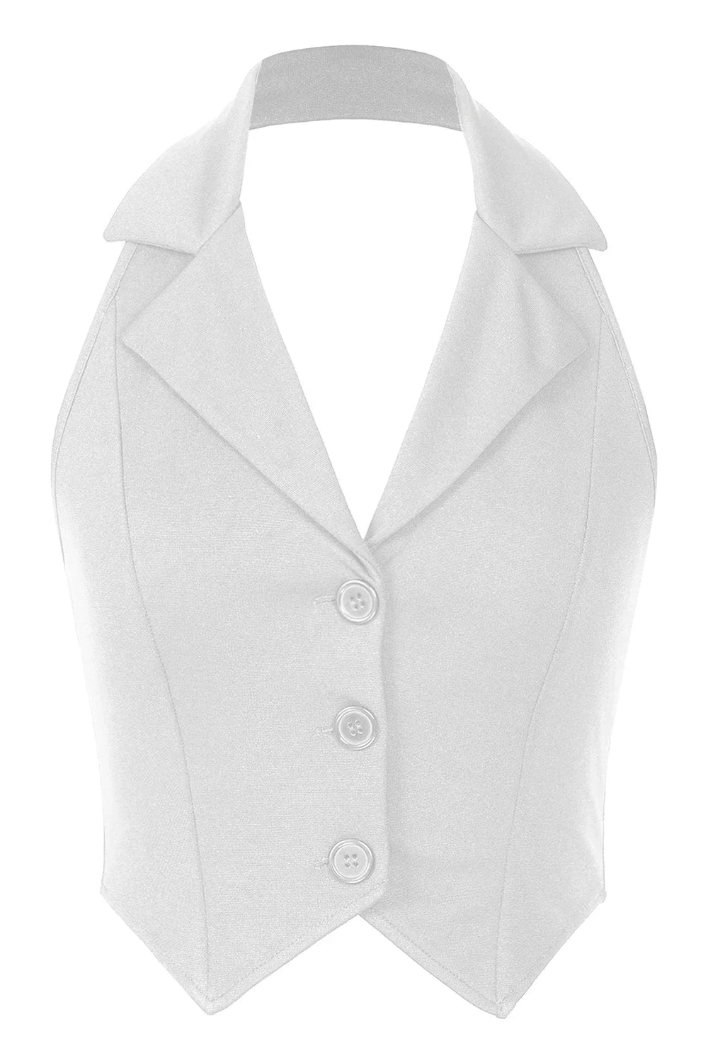 Y2k Women's Vests Halter Neck V-Neck Office Ladies Crop Tops Formal Elegant OL Waistcoat Suits Vest Business Work Wear Mujer