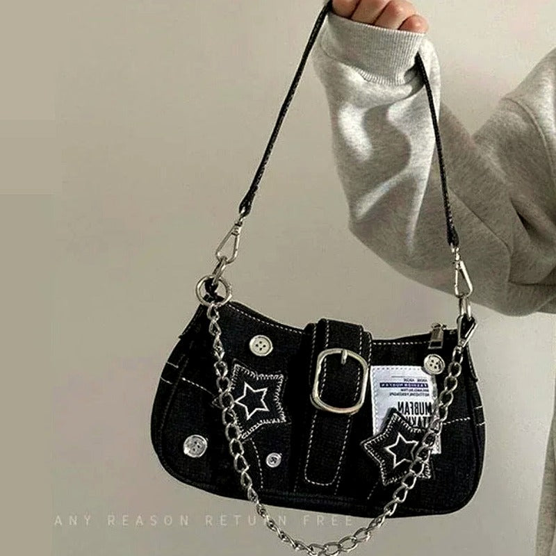 Star Rebel Denim Shoulder Bag