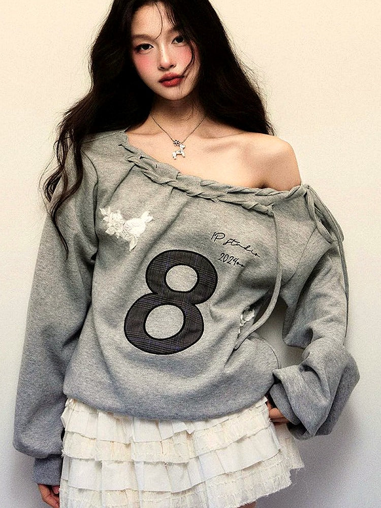 Offbeat Bow Edge Sweatshirt