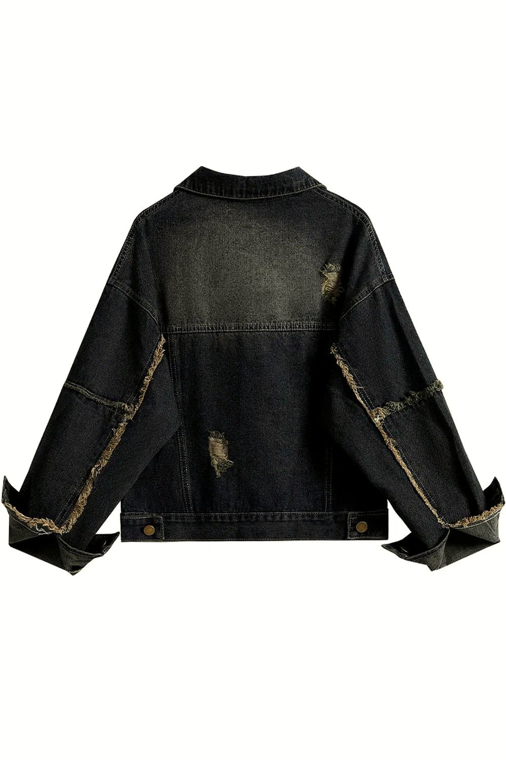 Y2k Distressed Midnight Denim Jacket