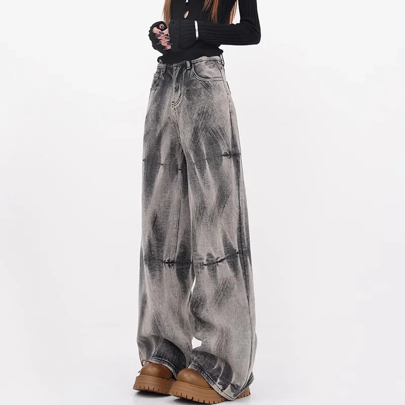 Smoke Fade Wide Jeans