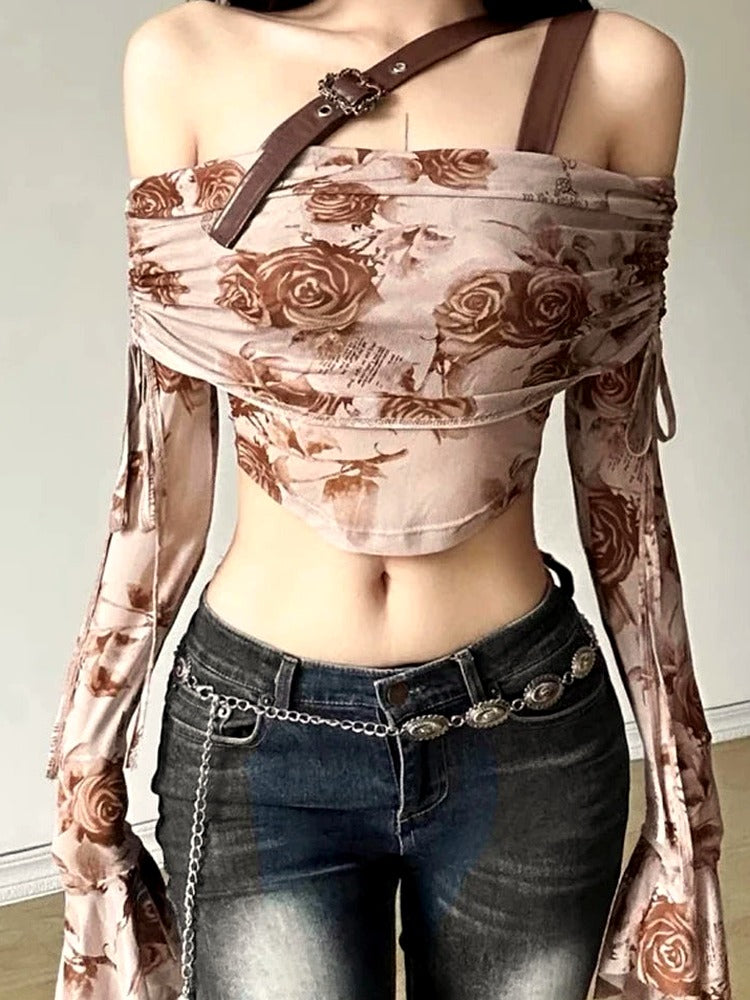 Vintage Bloom Strap Top