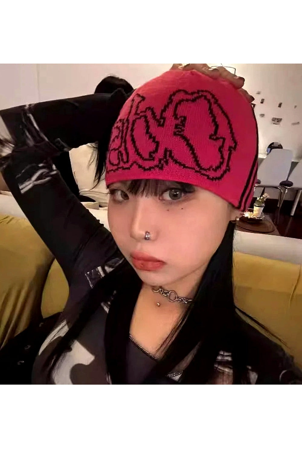 Y2K Graphic Slouchy Hat