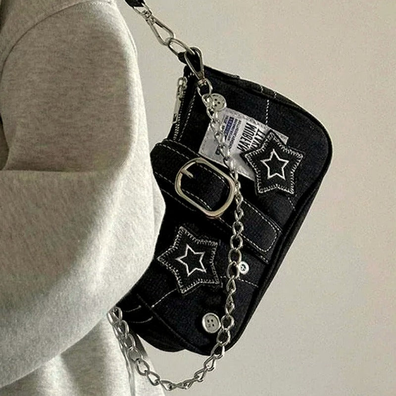 Star Rebel Denim Shoulder Bag