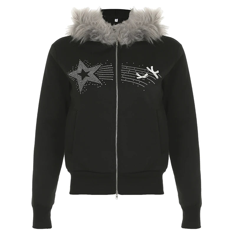 Stardust Glow Fur Hoodie
