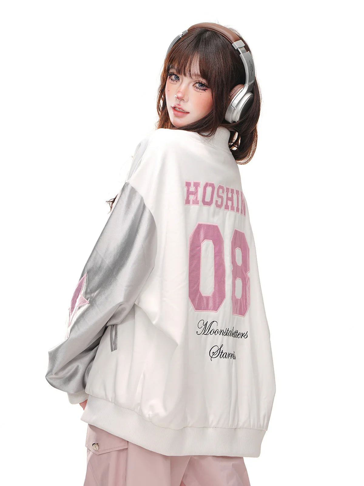 Starwish Satin Bomber Jacket