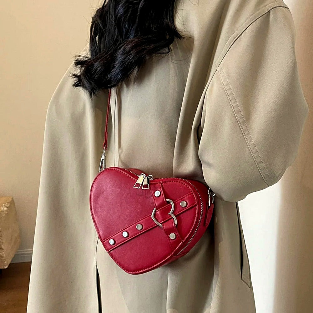 Punk Love Studded Shoulder Bag