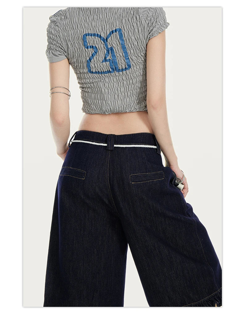 Sailor Frill Denim Shorts