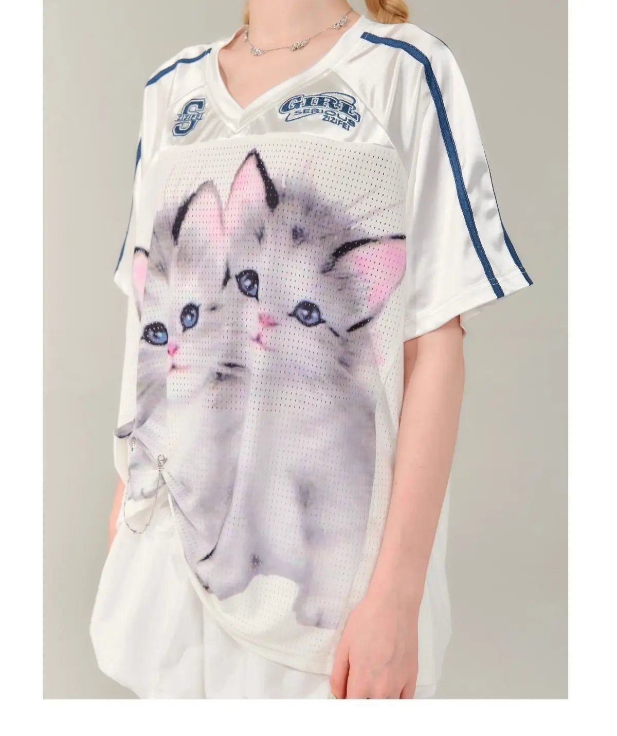 Kitten Graphic Jersey T-Shirt