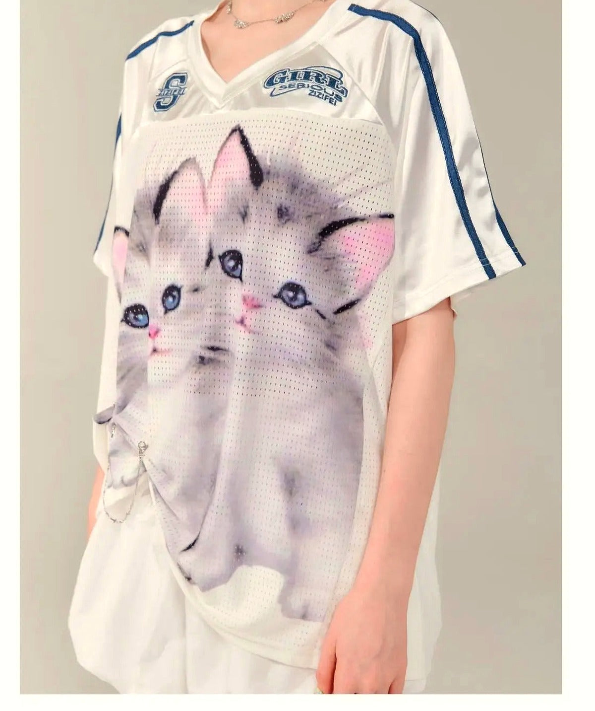 Kitten Graphic Jersey T-Shirt