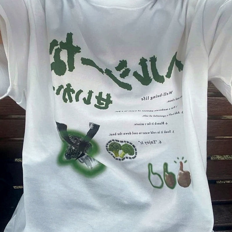 T-Shirt mit ästhetischem Y2K-Print