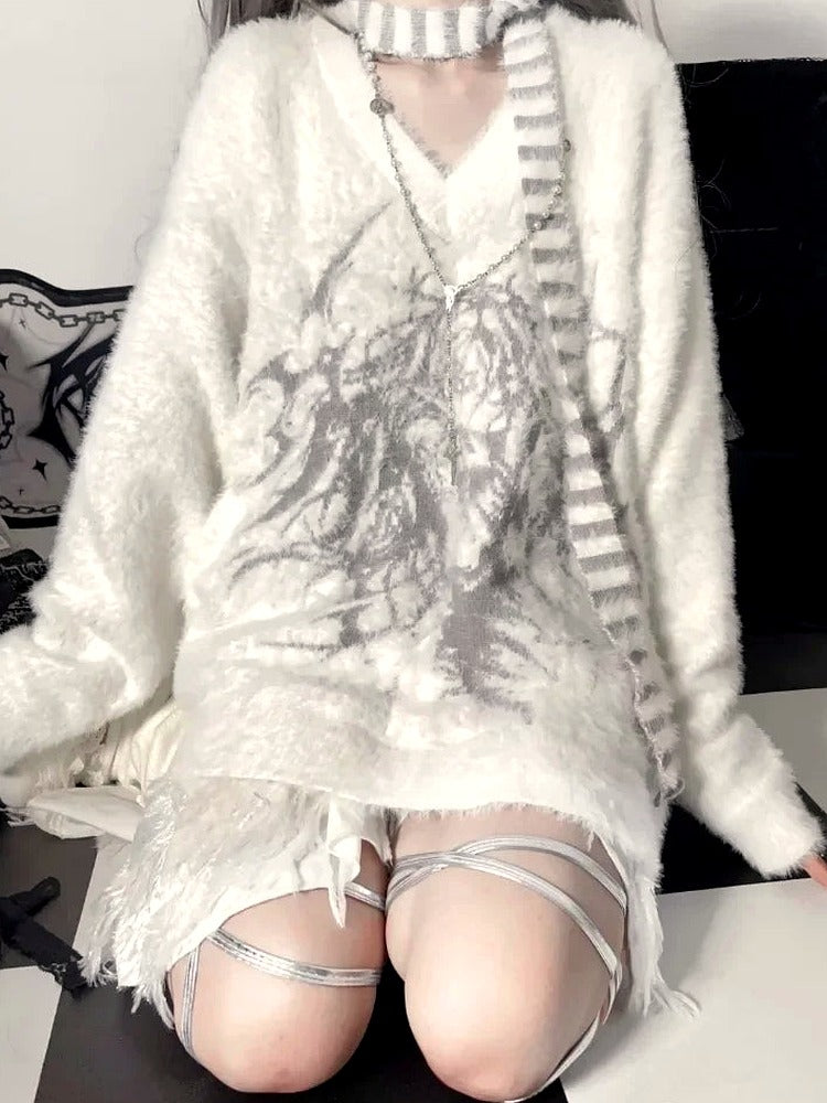 Ethereal Frost Knit Sweater