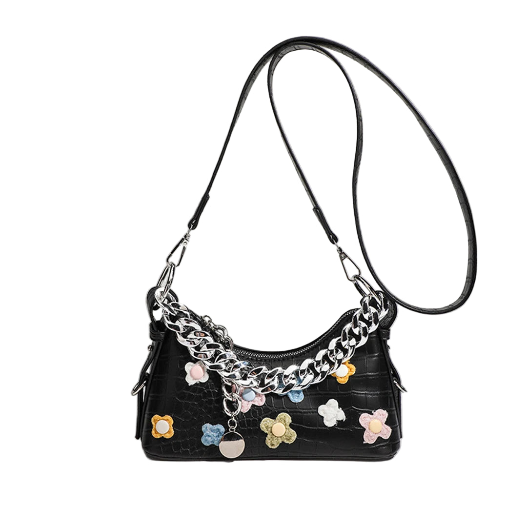 Punk Bloom Chain Shoulder Bag