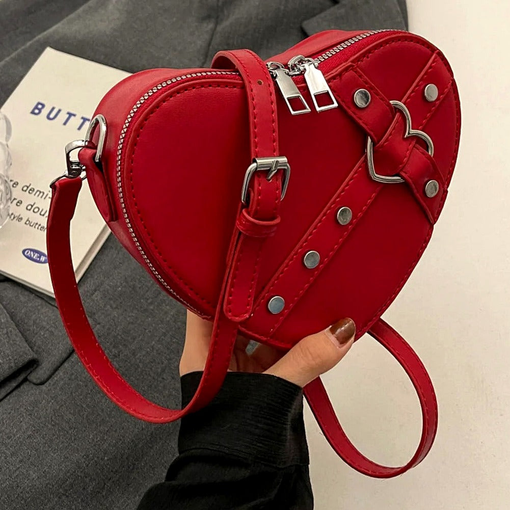 Punk Love Studded Shoulder Bag