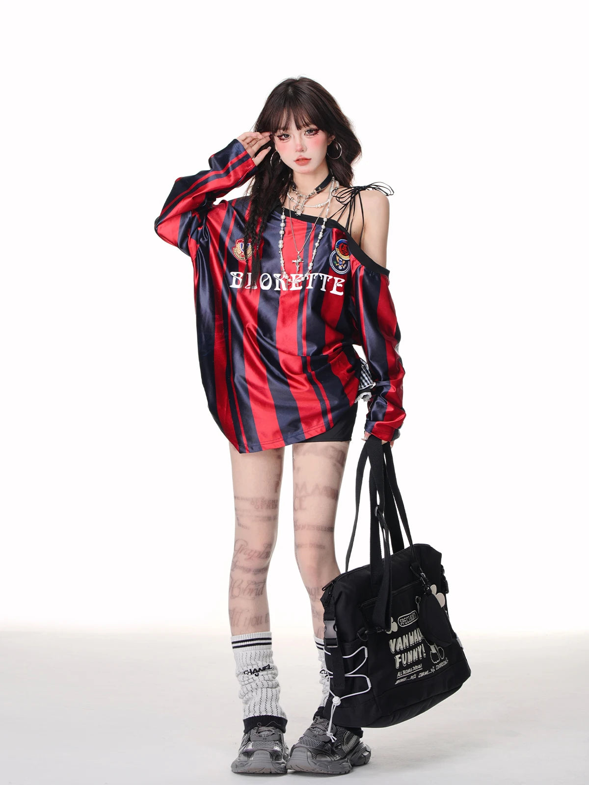 Grunge Goalkeeper Striped Top