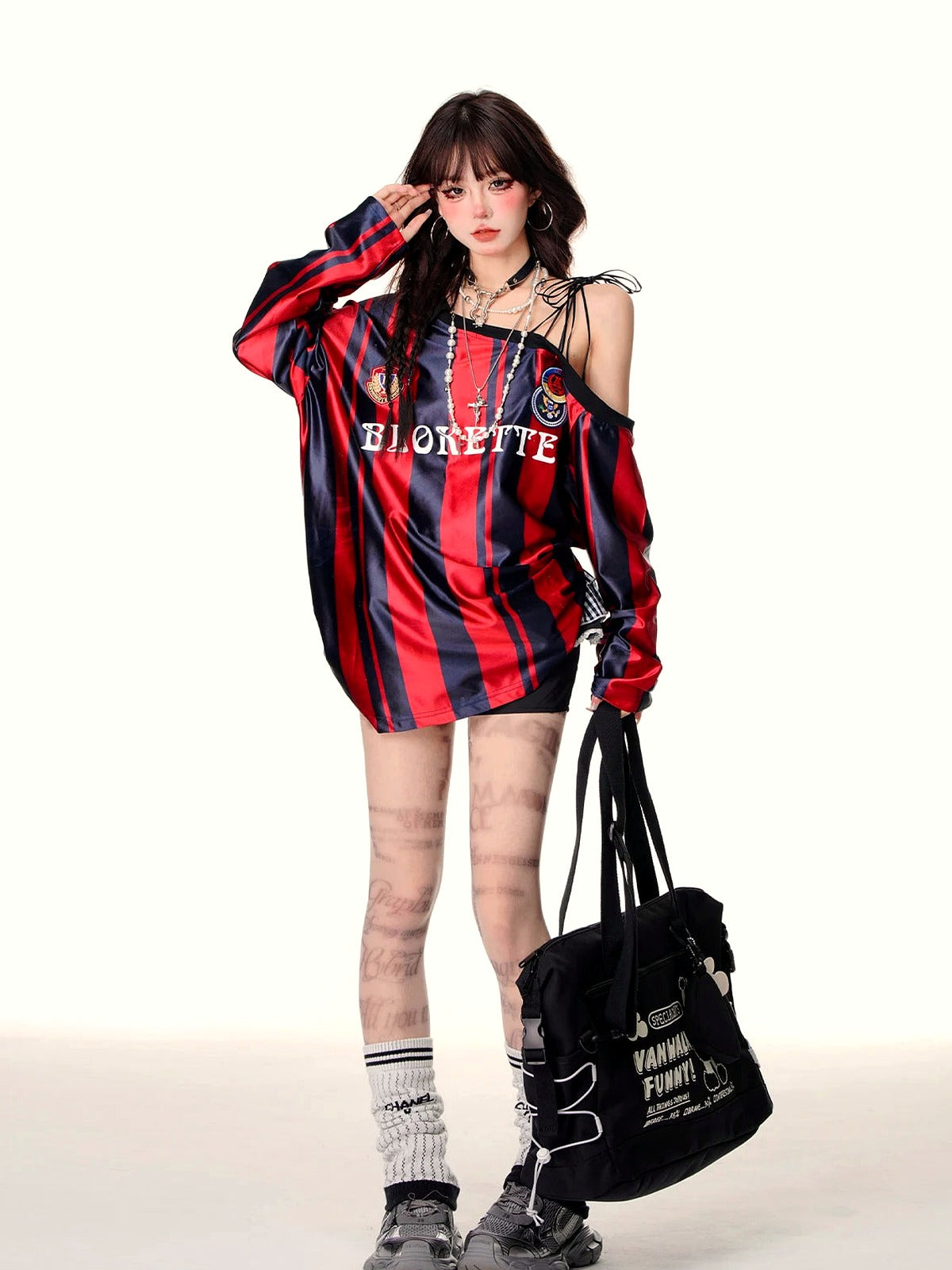 Grunge Goalkeeper Striped Top