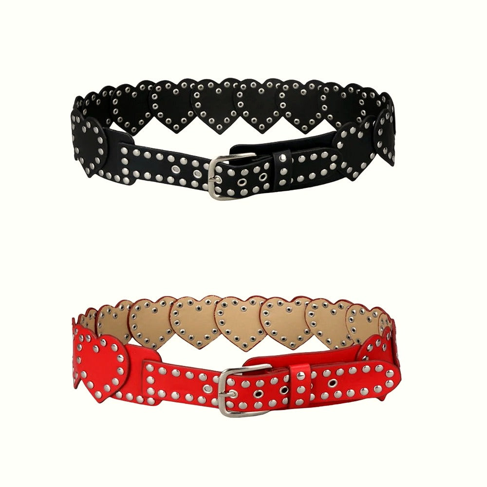 Punk Love Stud Heart Belt
