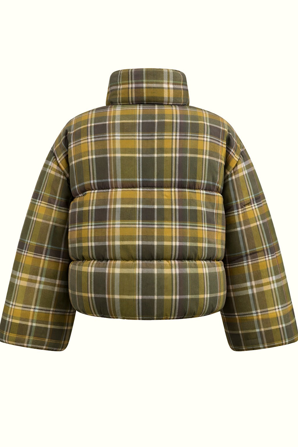 Steppjacke mit Waldkaromuster