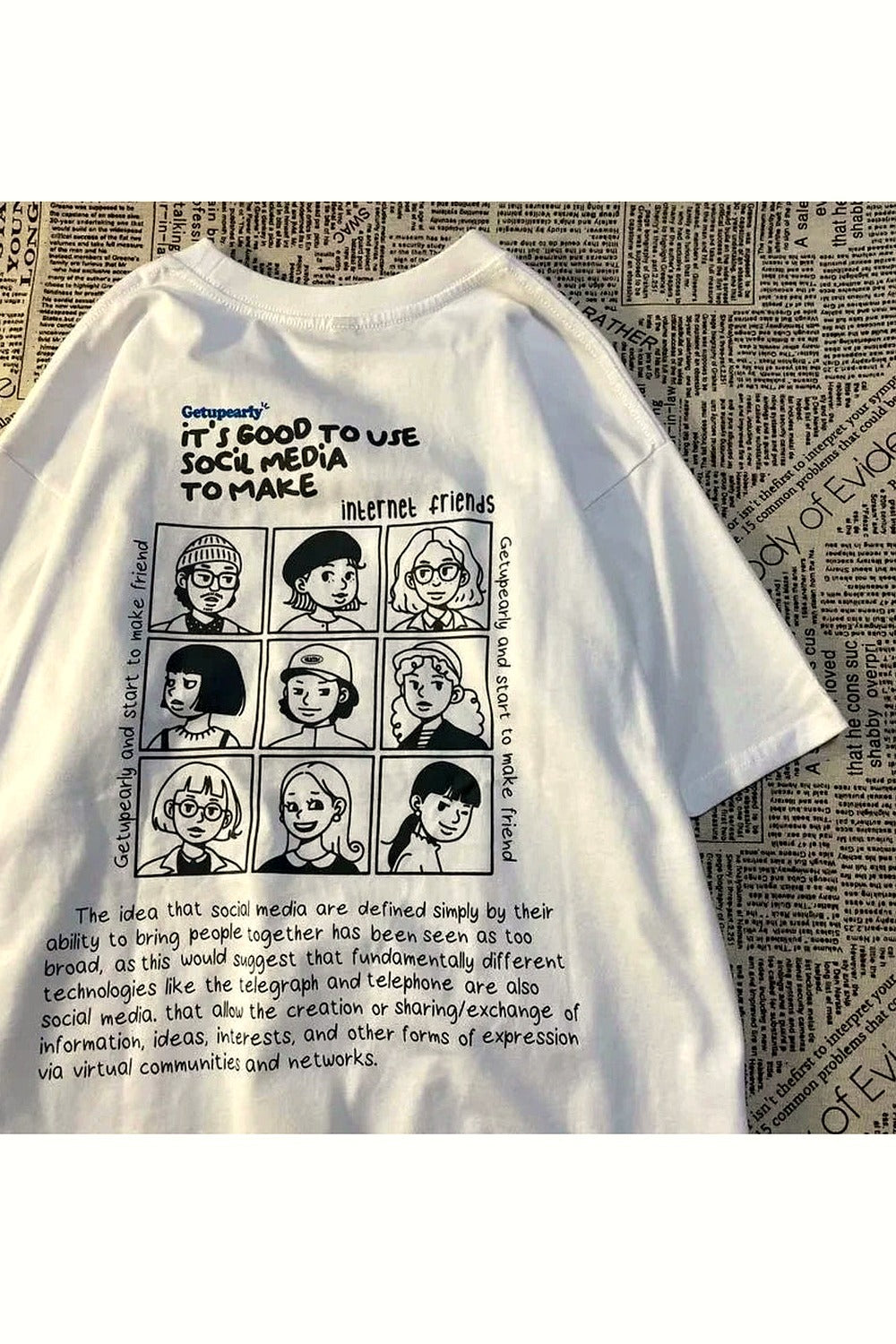 Y2k Aesthetic Letter Print T-shirt