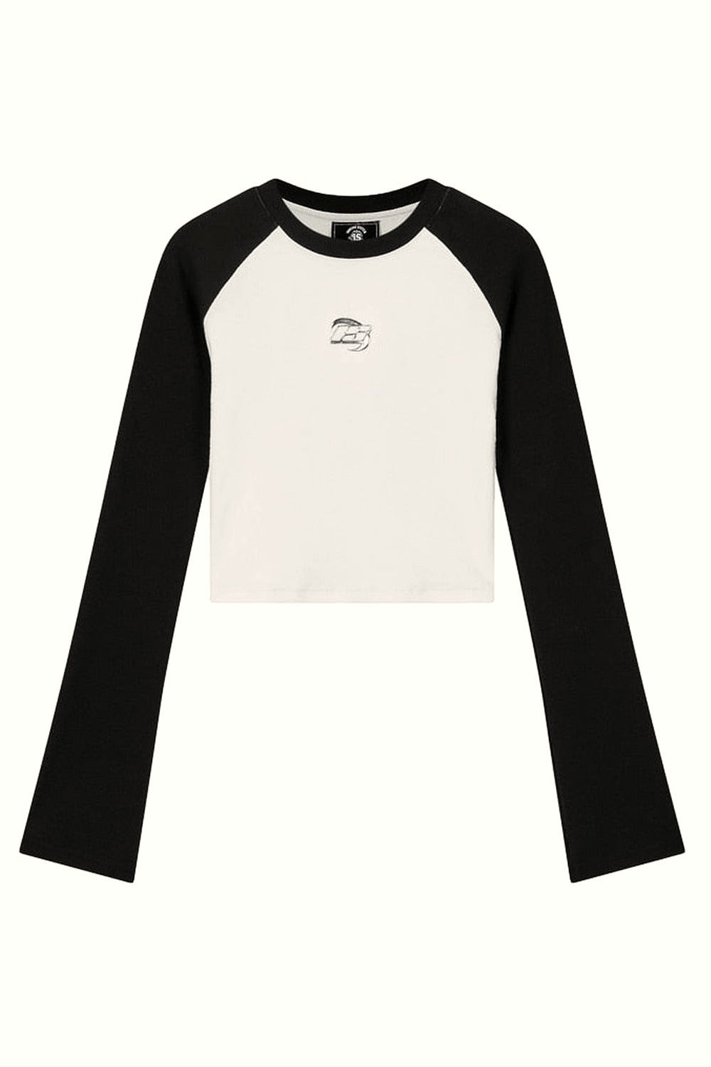 Y2k Acubi White Long Sleeve Crop Top